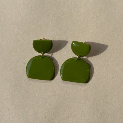 Kolczyki Ola Pistacja Błyszczące