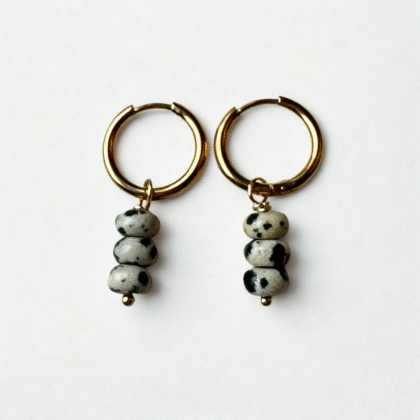 Kolczyki Jaspis Dalmatyński