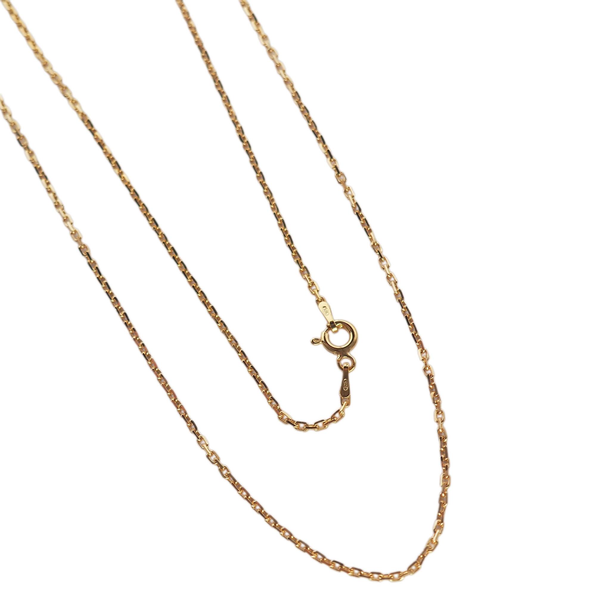 Łańcuszek srebrny pozłacany 50cm